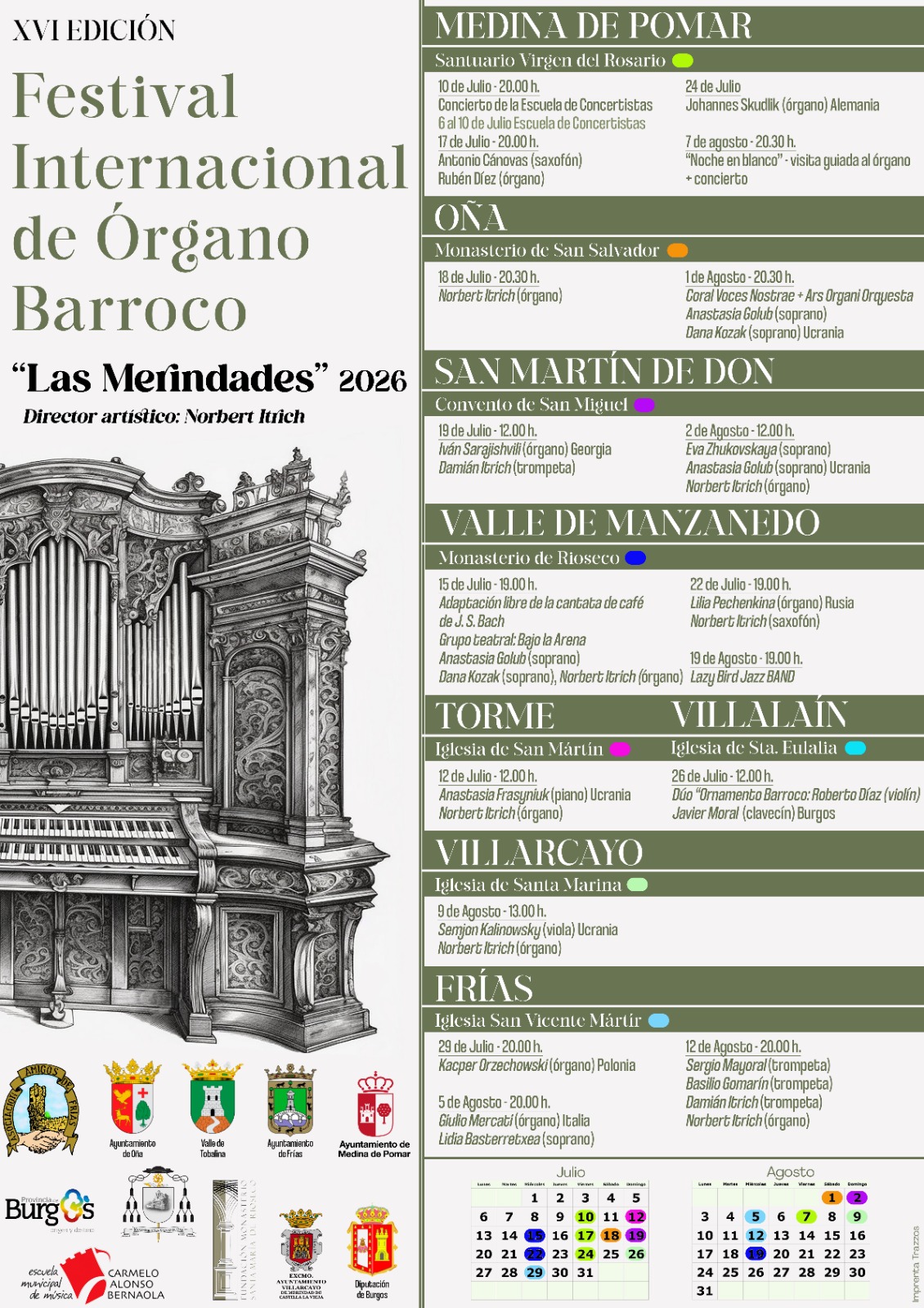 Festival Internacional de Organo Barroco "Las Merindades" 2026
