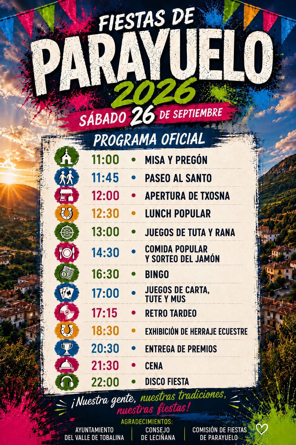 Fiestas patronales de Parayuelo 2026